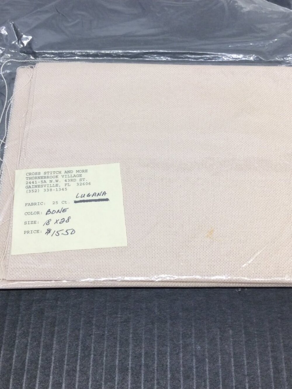 Lugana Cross Stitch 25ct Fabric 18" x 28" Bone Color
